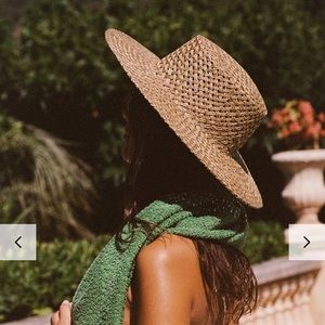 NWT Lack Of Color SUNNYDIP Seagrass Boater Wide Brim Hat